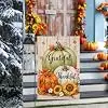 Thanksgiving Pumpkin Garden Flag 12x18 Inch jjp