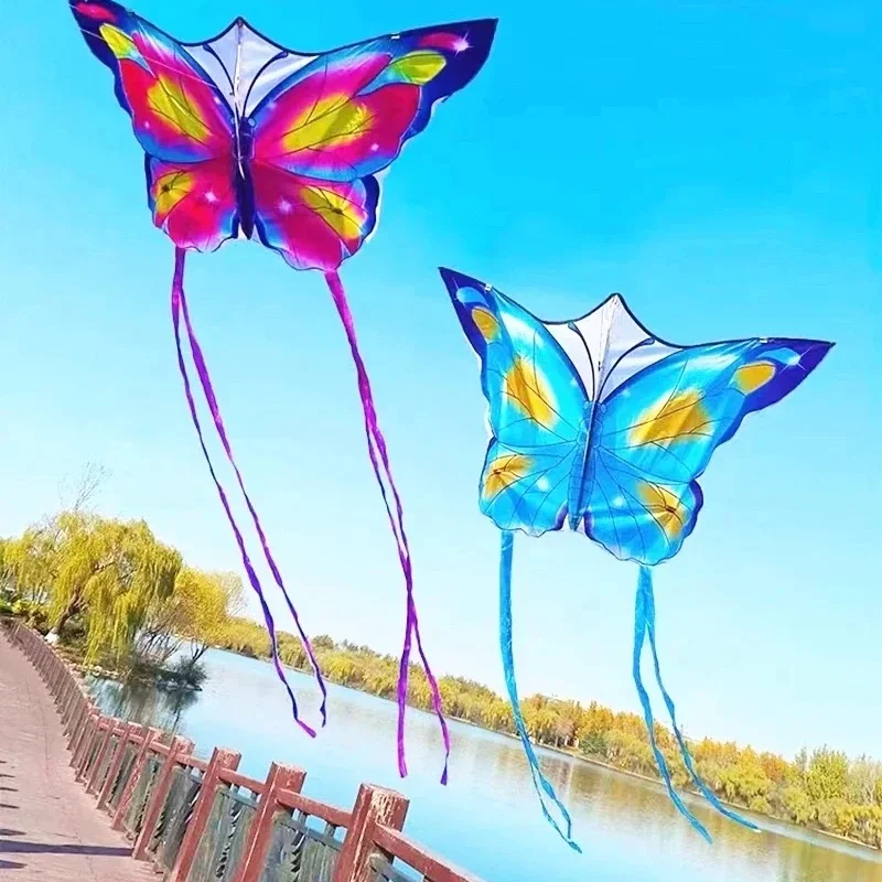 Free shipping butterfly kites flying for kids kites string line weifang kites factory flying bird professional parachute flying