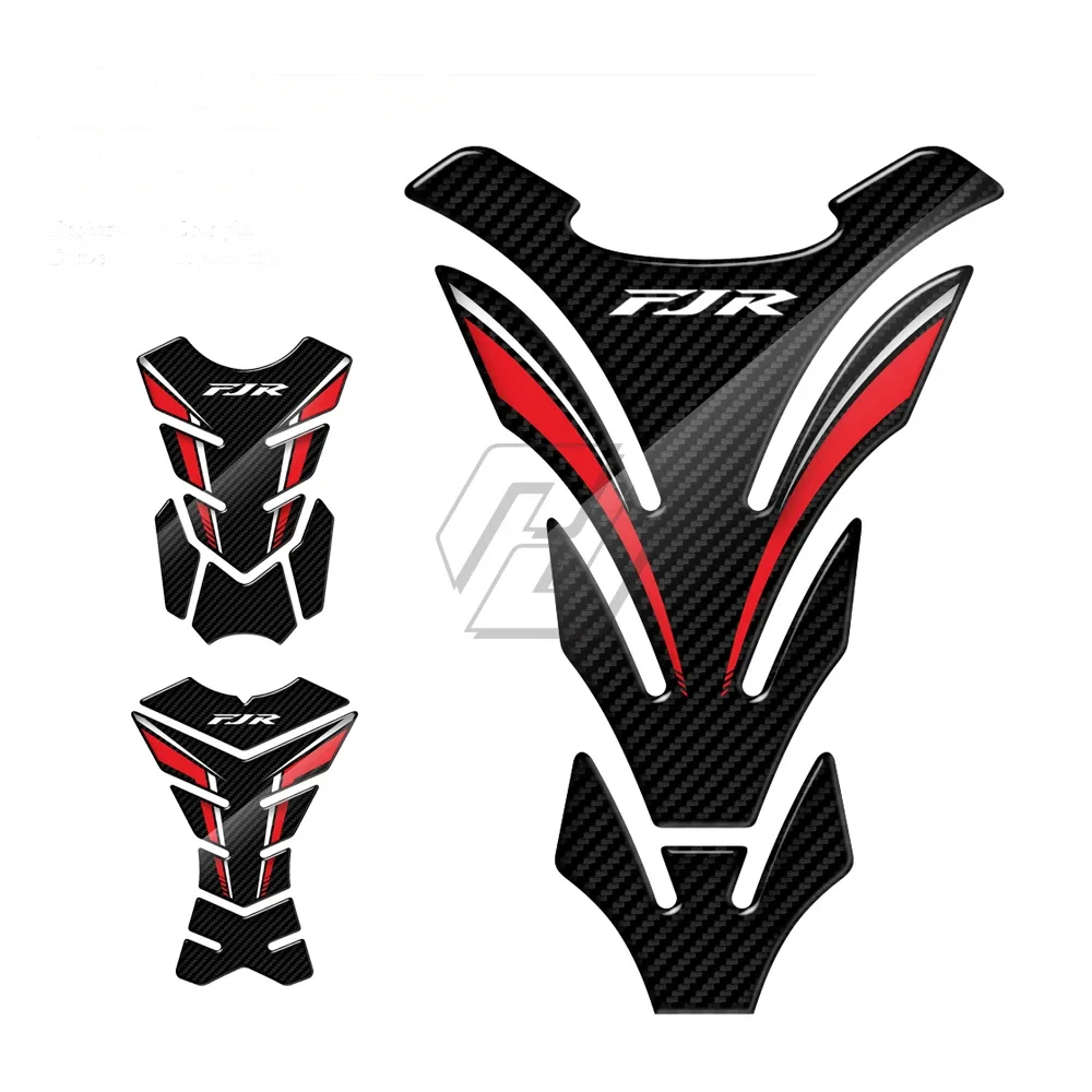 For Yamaha FJR 1300 FJR1300 A/AS/ABS 3D Carbon-look Motorcycle Tank Pad Protector Sticker