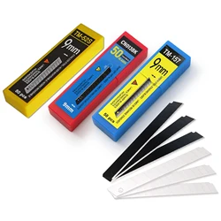 FOSHIO 50pcs 60 Degree Spare Blades For Utility Craft Knife Vinyl Car Wrap Tint Paper Cut Tool Replacement Snap Off Steel Blade