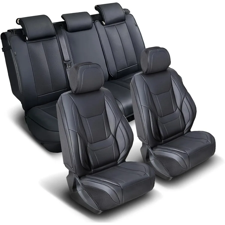 

Custom Car Seat Covers Compatible with 2007-2025 Jeep Compass Premium Leather NonSlip Memory Foam Waterproof Seat Cover Custom F