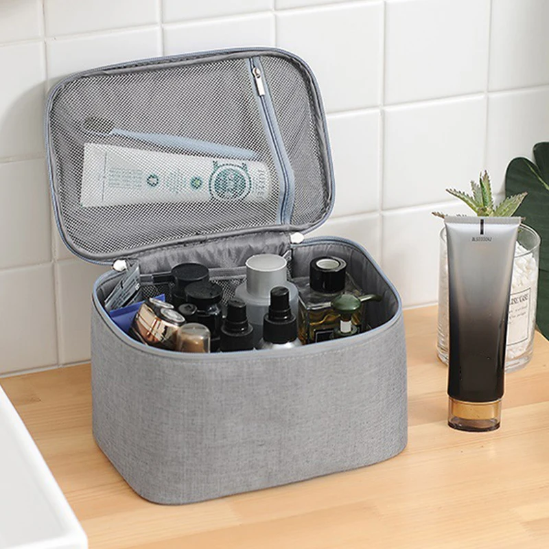 Travel Waterproof Portable Women Makeup Bag High Capacity Toiletries Storage Box