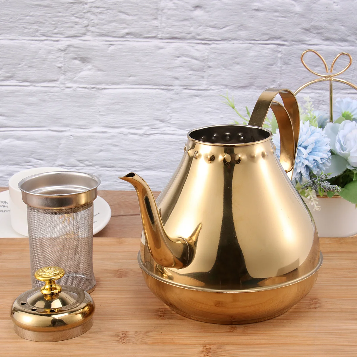 

1.8L Stainless Steel Kettle Long Spout Tea Coffee For Gas Induction Stove Home Office Boil Water Heater Hot Tea Pot Home Water