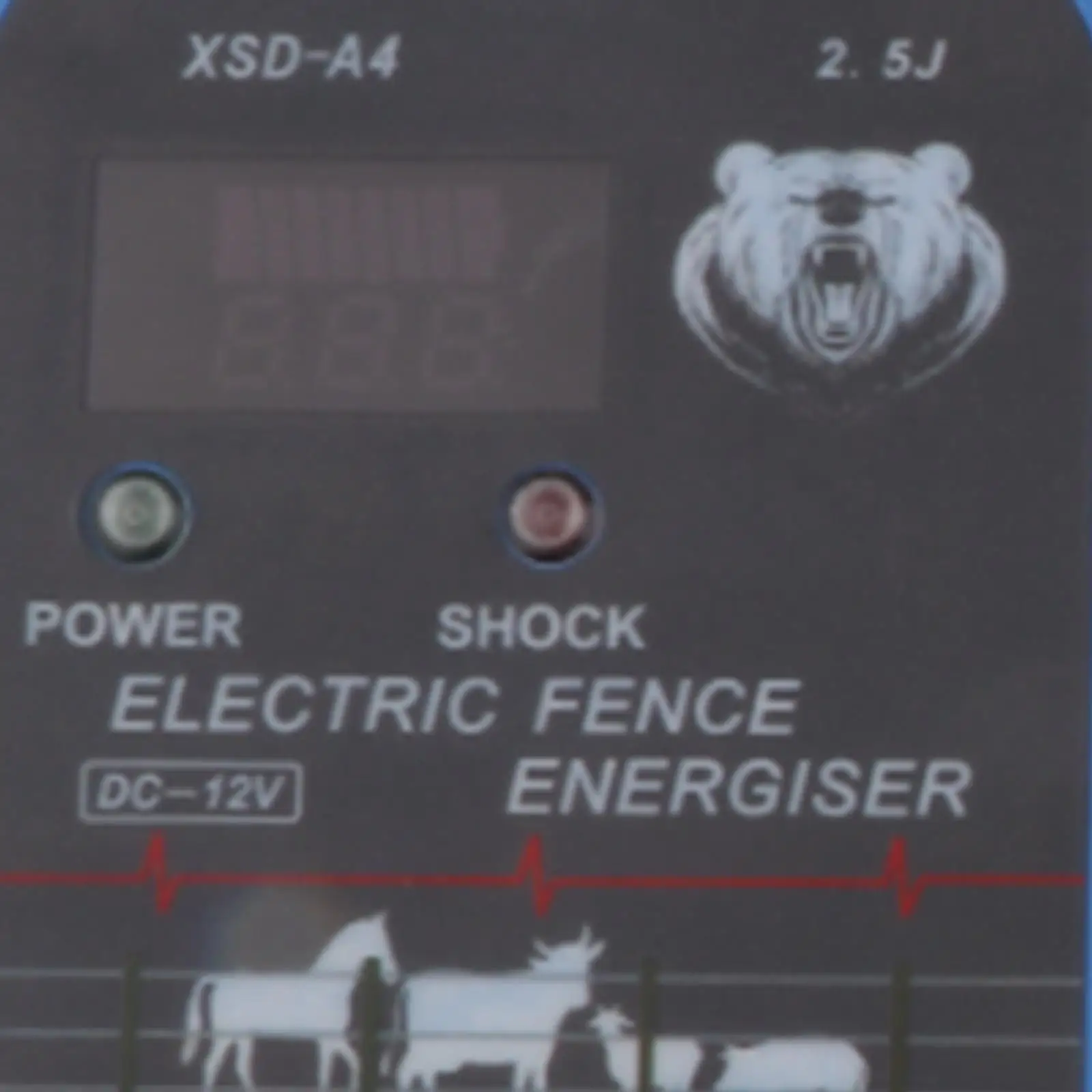 Powered Fence Charger Practical Accessory Multifunctional Display Screen Electric Fence Controller for Livestock Poultry Fencing