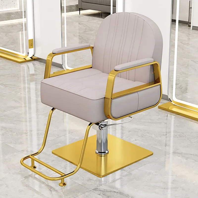 Leg Rest Barber Chair Stainless Steel Premium Backrest Barber Chair Premium Luxury Silla De Barbero Beauty Salon Furniture