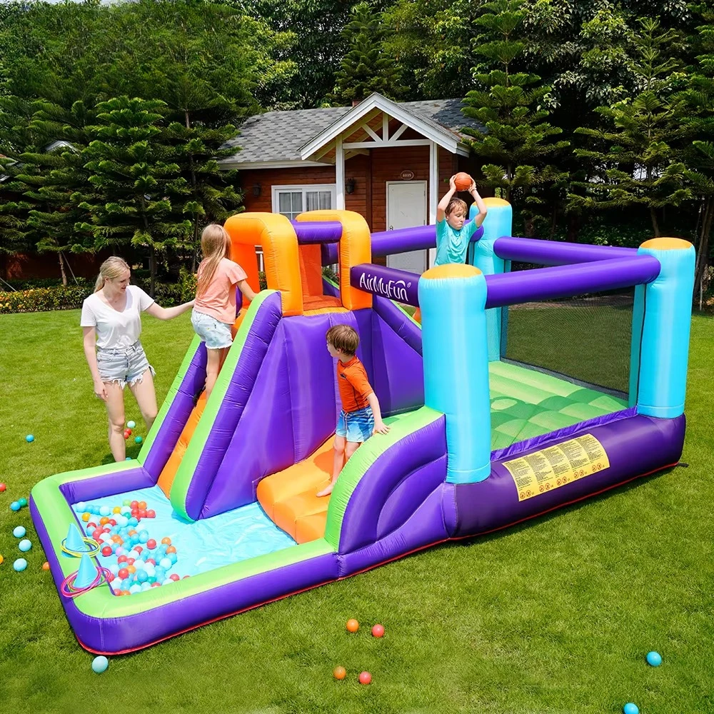 Hot Koop Kleine Springkussen Kasteel voor Kinderen Springkussen Opblaasbaar Stuiterend Springkasteel Springkasteel Met Blower