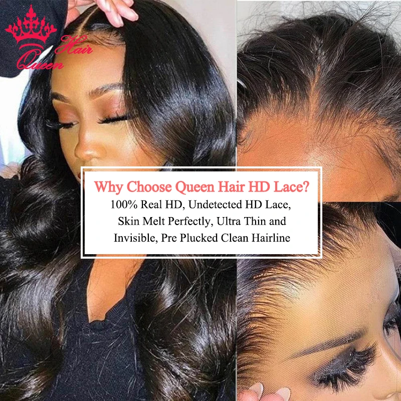 Real Invisible HD Lace Wigs Raw Human Hair FULL Frontal Wig Body Wave 13x6 13x4 5x5 6x6 7x7 Closure Pre Plucked Wigs Queen Hair