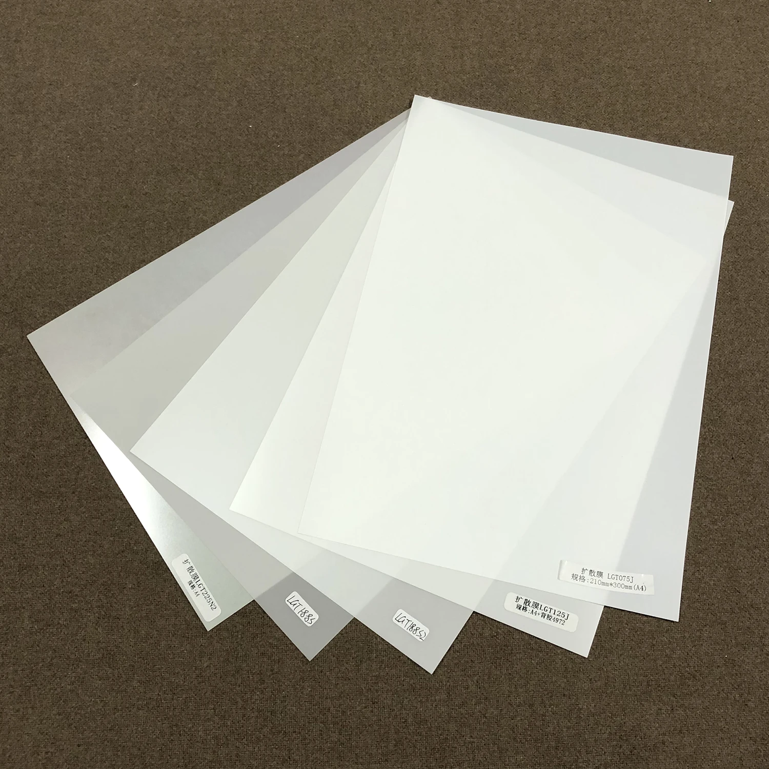 Imagem -02 - Led Light Diffuser Film Box Iluminação Backlight Homogeneização Film Pet Diffusion Film Guia de Luz Personalizável