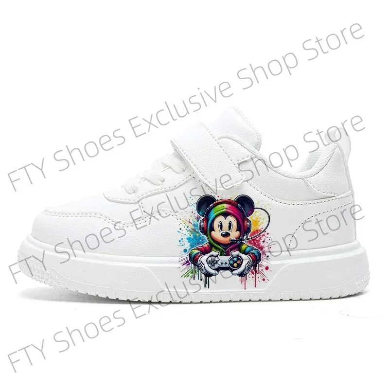 

Disney Boys Girls Casual Shoes Baby Sneakers Mickey Minnie Child Autumn Spring Kids First Walker Soft White Shoes Schoenen Kids