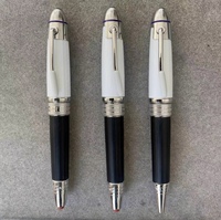 Limited Edition MB Great Feature Jimi Hen·drix  Rollerball Fountain Pen Black Barrel White Cap Fine Engraving Platinum Clip