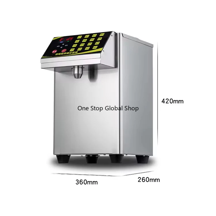 8L Capacity 16 Keys Automatic Fructose Dispenser Machine Milk Tea Coffee Milkshake Fructose Dispenser