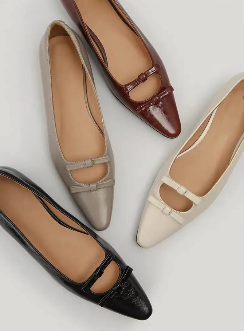 Spring Women Mary Jane Shoes Ladies Fashion Shallow Square Toe Thick High Heel Women's Elegant Red Ballerinas Shoes Plus Size 42