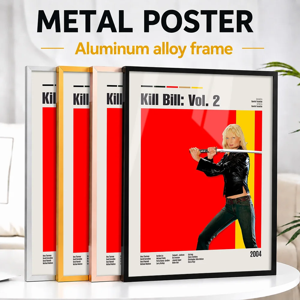Kill Bill: Vol. 2 Movie Metal Poster With Aluminum Alloy Frame Personalized Screen Tribute Wall Art For Theater And Story Lovers