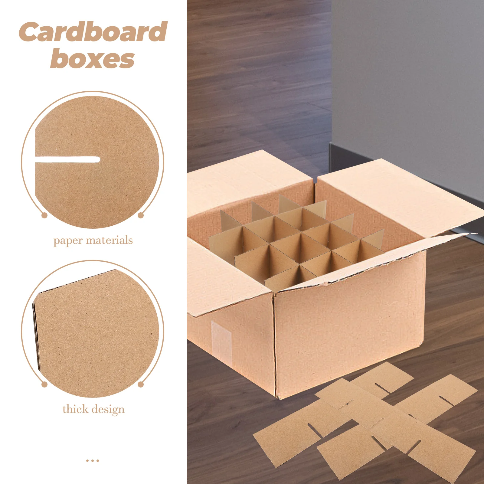 Shipping Carton Dividers Mailing Boxes Cubes for Moving Cardboard Dish Storage Baby