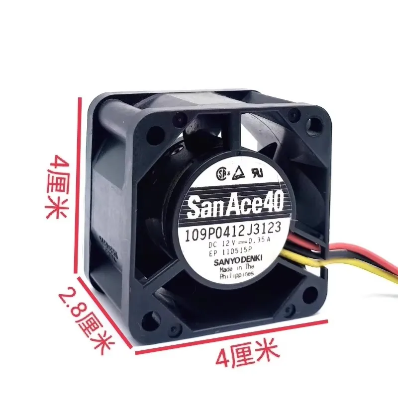 Authentic 109P0412J3123 4CM 40 * 40 * 28MM 12V 0.35A server switch cooling fan