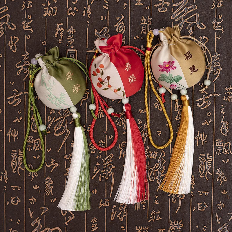 Manufacturer wholesale small sachet lucky bag portable tips lucky bag imperial guard car pendant, Dragon Boat Festival purse bag