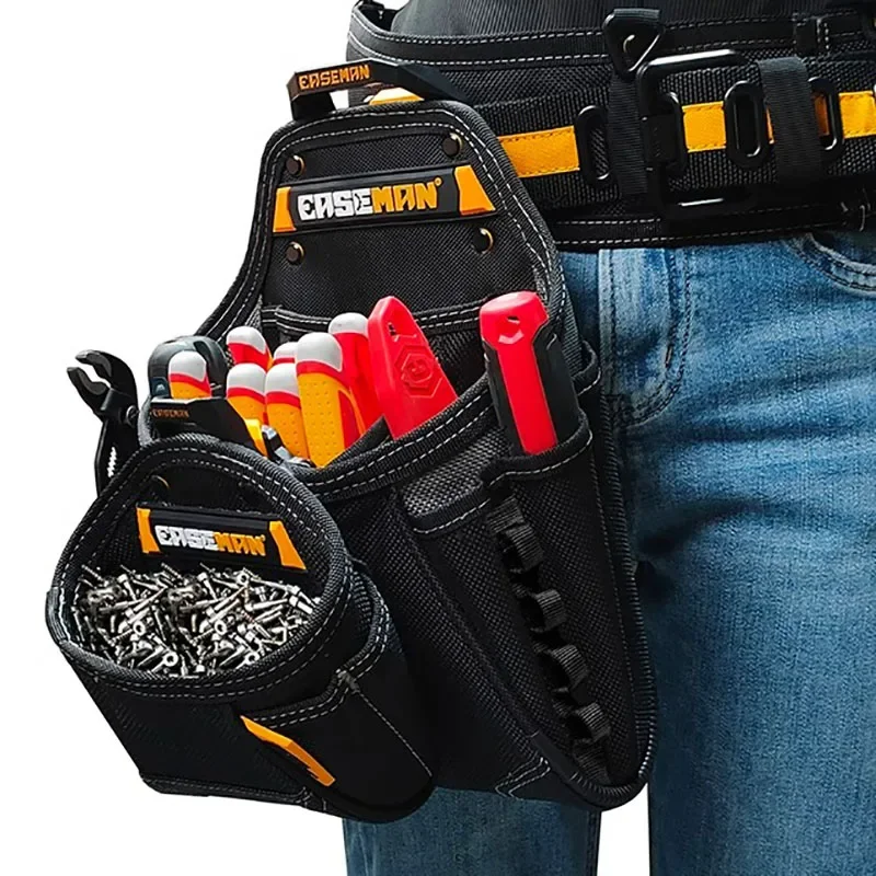 EASEMAN Electric Maintenance Tool Waist Bag Detachable Buckle Waist Bag Multifunctional Hardware Storage Woodworking Repair Bag