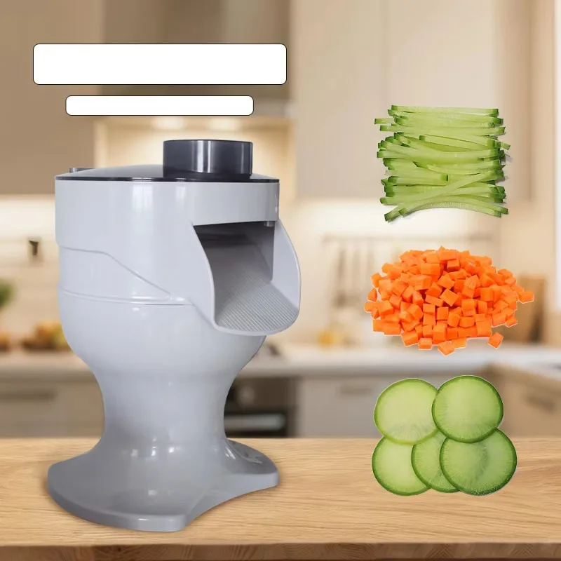 Chopper tagliaverdure multifunzionale 4 in 1 per fette, cubate, triturate o a strisce di frutta e verdura