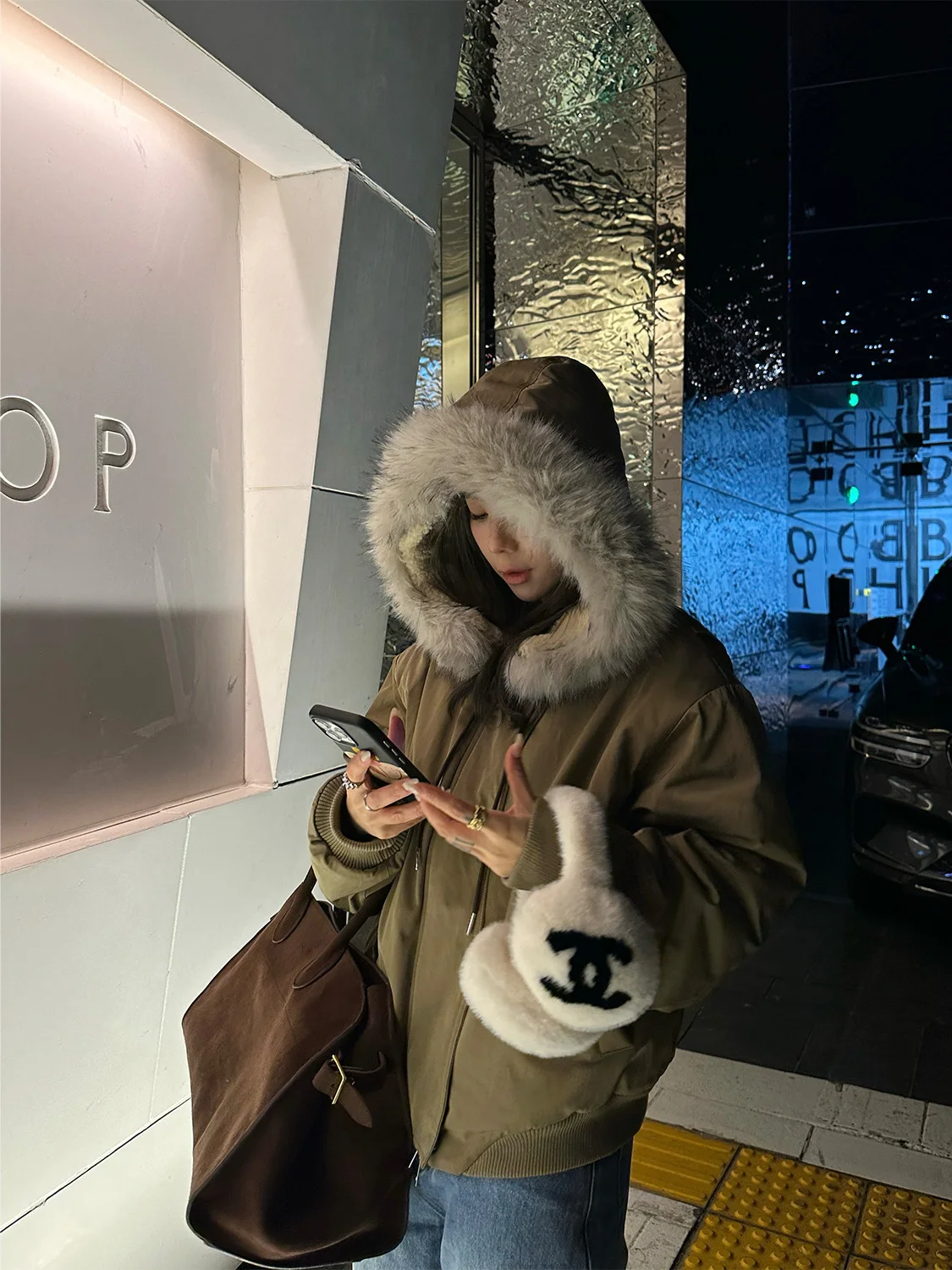 

Classic ort Collar Hat Jaet Cotton Coat D YANGJUN Winter New Sle Beautiful Cotton Clothing Outerwear Long Sve Zipper