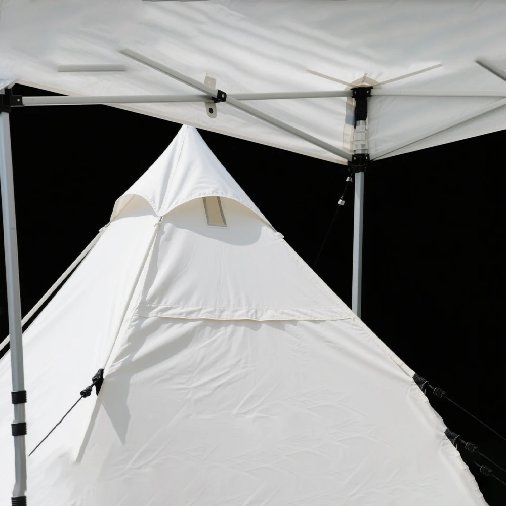 เต็นท์ทรงปิรามิดผ้าใบพกพา STLF รุ่นดีลักซ์ กันน้ำ สำหรับตั้งแคมป์กลางแจ้งและซ่อนตัวล่าสัตว์ สะดวกสบายและใช้งานได้จริง