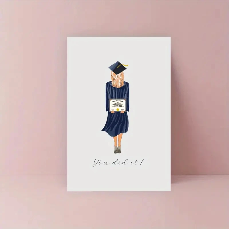 1 pc funny graduation card, the best gift for friends and family.