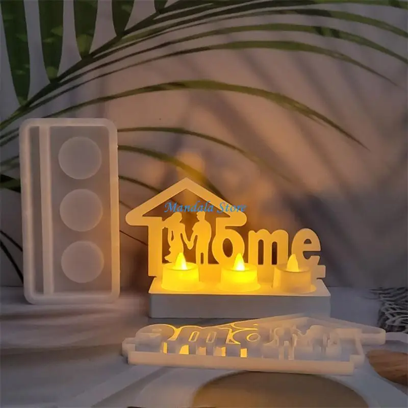 

U2JC Silicone Molds Home Holder Molds Candlesticks Mould for Candle Holder