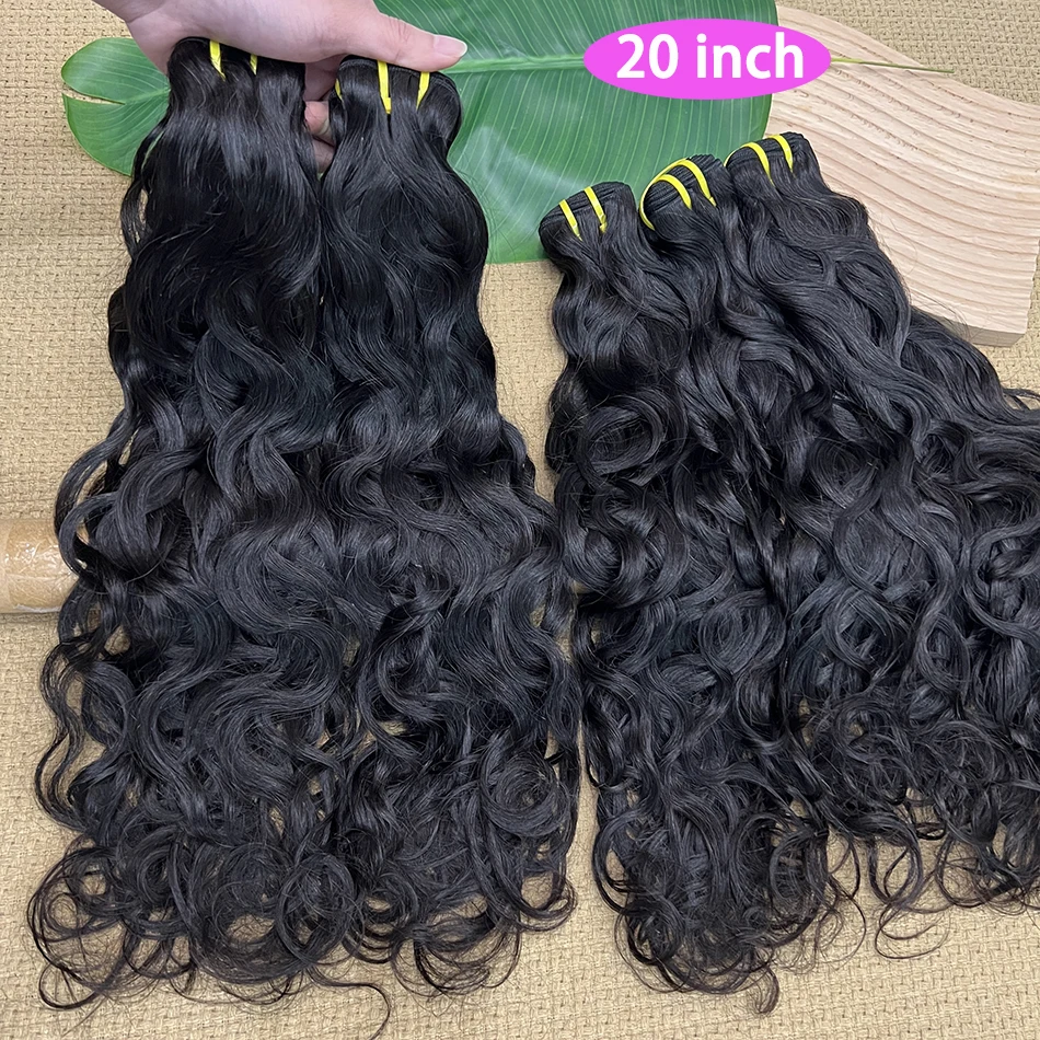 

Natural Wave Bundles 100% Human Hair Unprocessed Raw Virgin Hair Weave Extensions 10-30 Inch Nature Curly Wavy Hair For Women