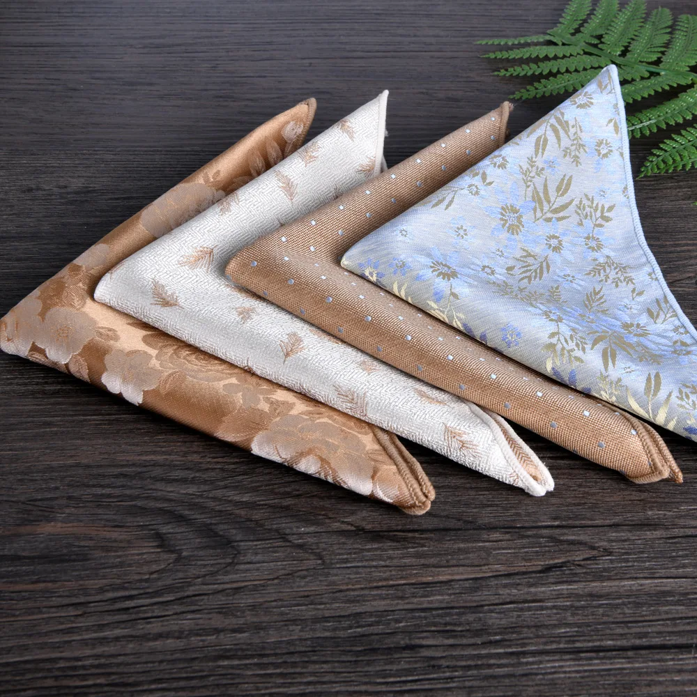 Men's 23cm Solid Pocket Square, Elegant Plain Hanky, Stylish Suit Handkerchief for Business, Host and Stage Performance