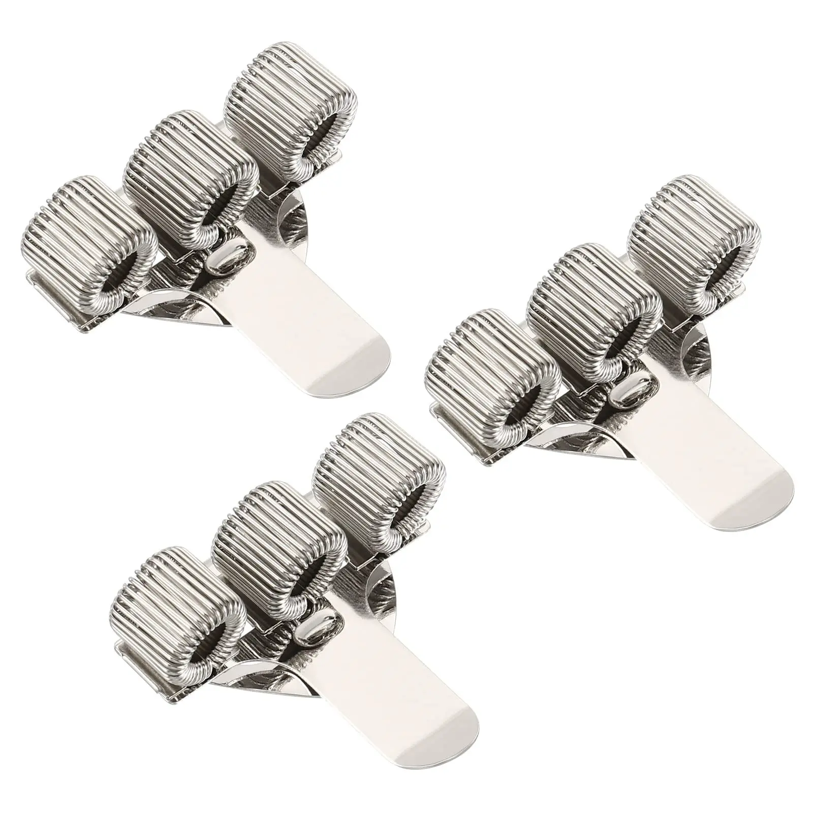 2Pcs Metal Pen Holder Single/Double/Triple Hole Pen Holder with Pocket Clip Retractable Spring Loop Pen Clip for Notebook