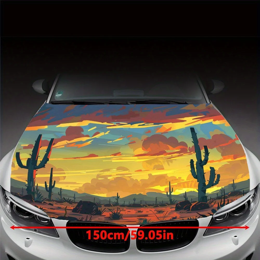 Cactus, desert, nature, personality, car vinyl wraps, car hood graphic personalized decal, affordable price, gift, suitable for