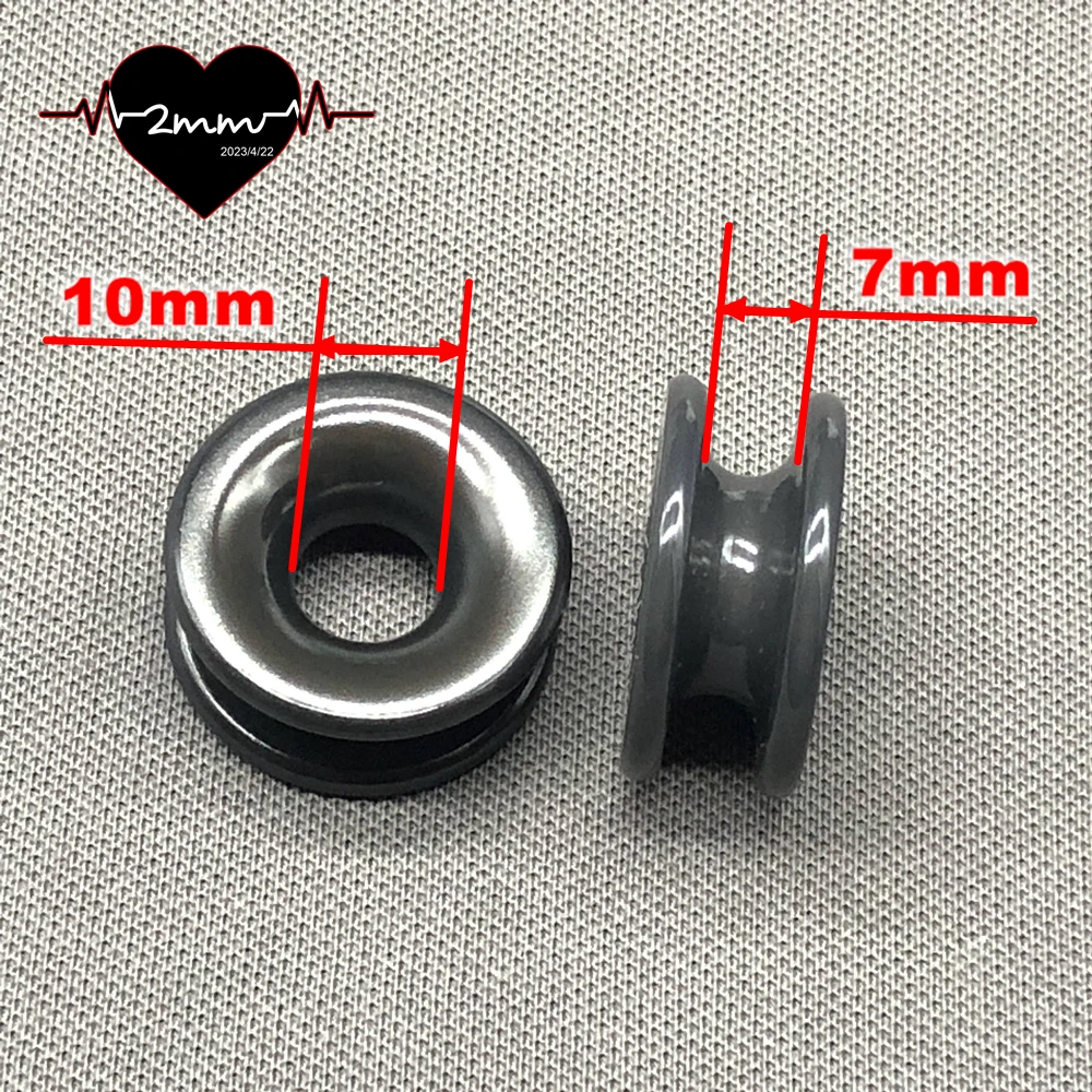 R10x7 low friction rings for sailing Aluminum alloy hard anodize with PTFE coating