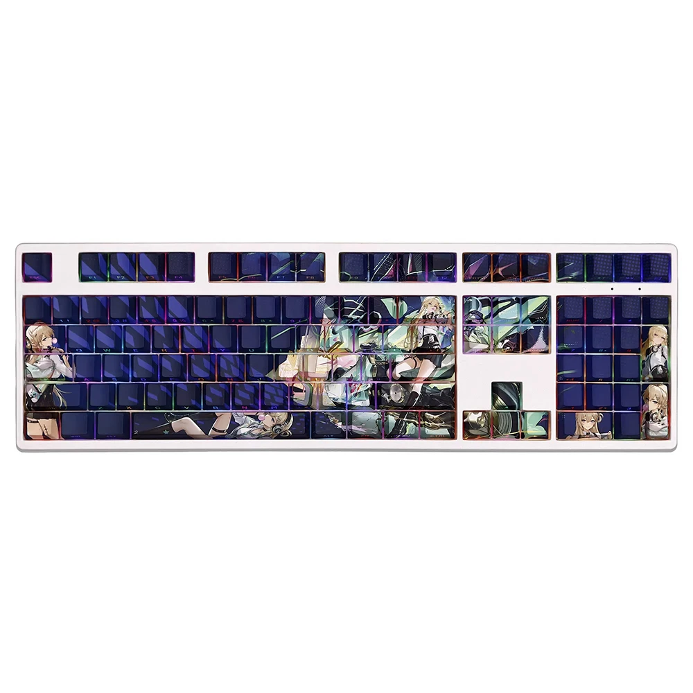 Game Wuthering Waves Lynae PBT 108 Key Caps Cosplay Props Thermal Sublimation Mechanical Theme Keycap Keyboard Accessories
