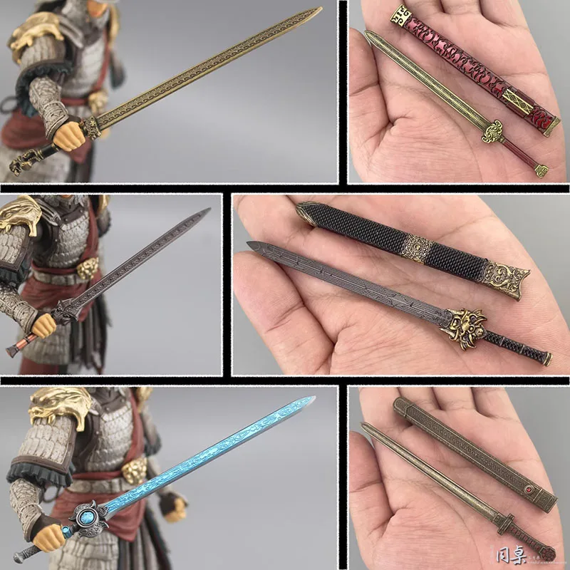 

Меч древнего королевского генерала в масштабе 1:12, средневековая миниатюрная модель из сплава, подходит для 6-дюймовых фигурок солдат, аксессуар для сцен.