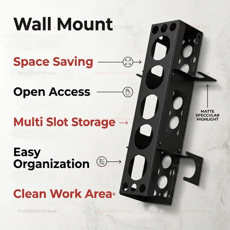 New Caulk Tube Holder Metal Grease Tube Rack Wall Mounted Sealant Organizer Hand Caulking Tube Rack Caulking Tool Organizer