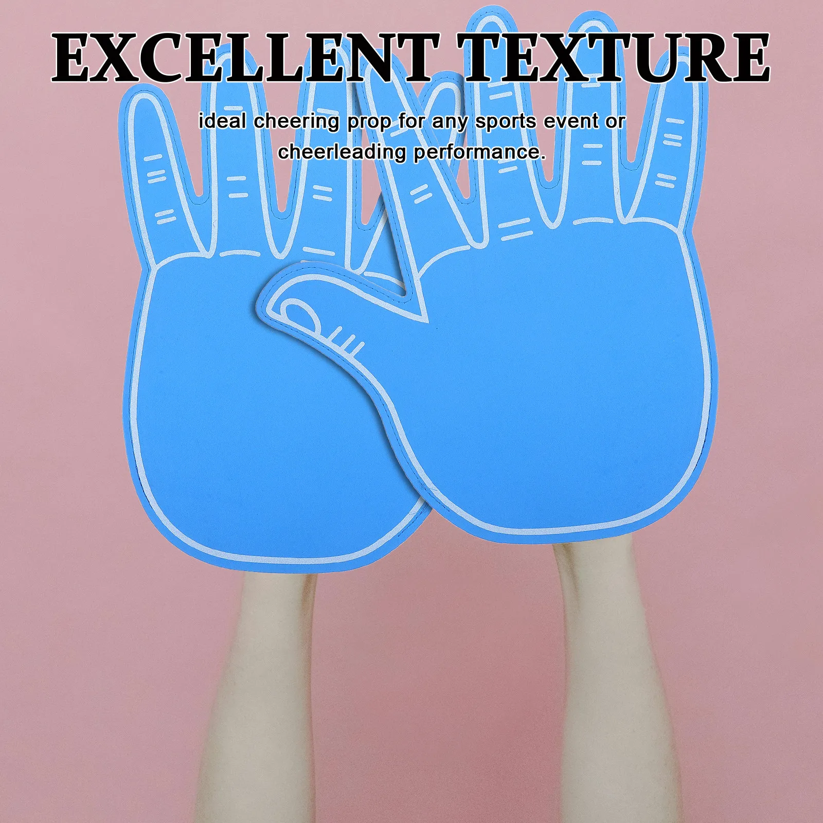 Giant Blue Foam Hand Five Finger Cheerleading Foam Fan Finger Pom Pom for Sports Events Games School Cheer Cheering Fingers
