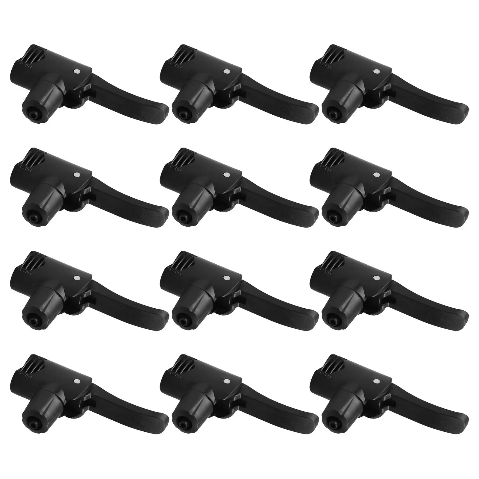 

12pcs Bicycle Tire Valve Black Air Pump Nozzles Replacement Universal Bike Inflator Adapter For Road Mountain Bike -