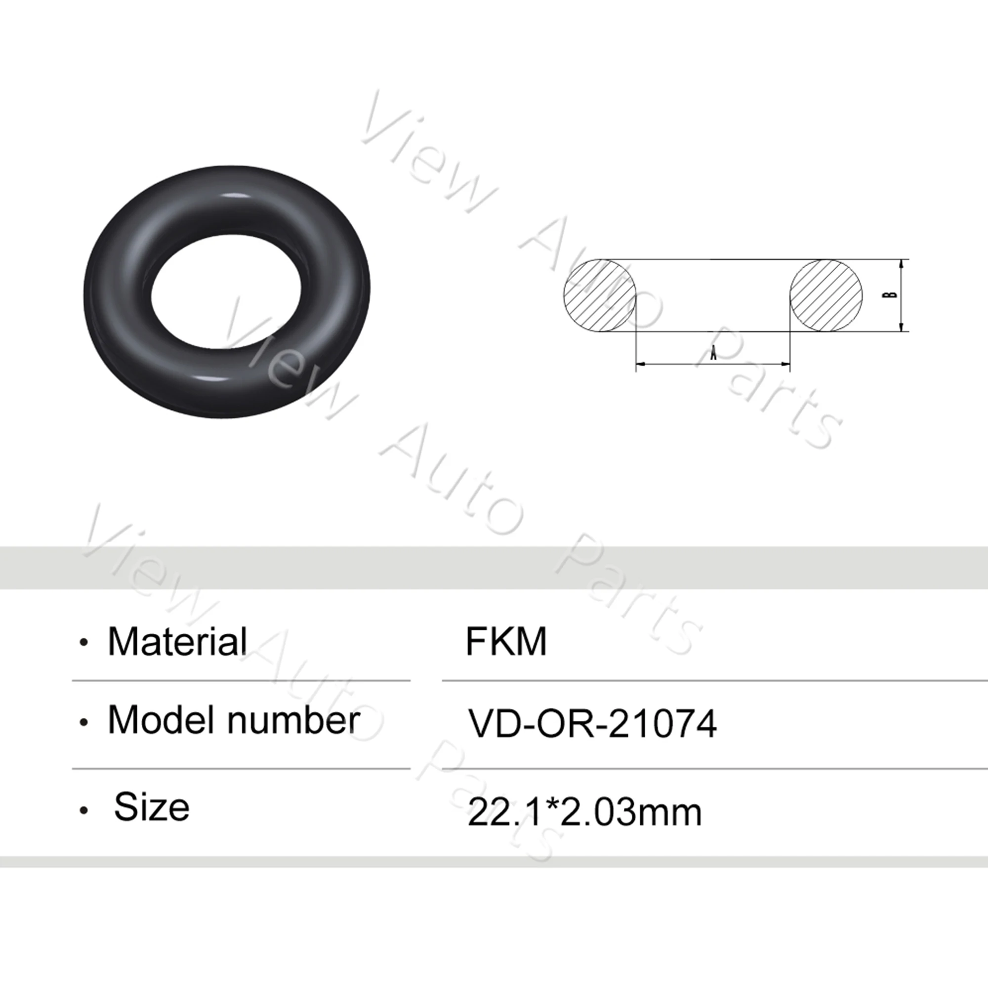 200 pcs For Mazda nissan Car Fuel Injector Rubber oring seals Fuel Injector Repair Kits 22.1*2.03mm VD-OR-21074