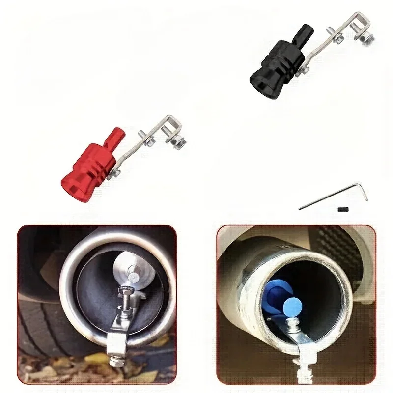 Universal Aluminum Alloy Motorcycle Car Tail Throat Whistle Turbine Simulator - Automotive Sound Enhancement