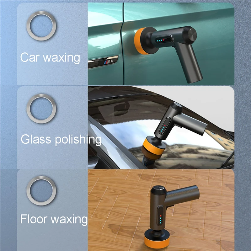 Imagem -02 - Máquina de Polimento Carro sem Fio Elétrico 1300rpm Recarregável Bateria Lítio Polisher para Pintura do Carro Vidro Vedação Esmalte Enceramento