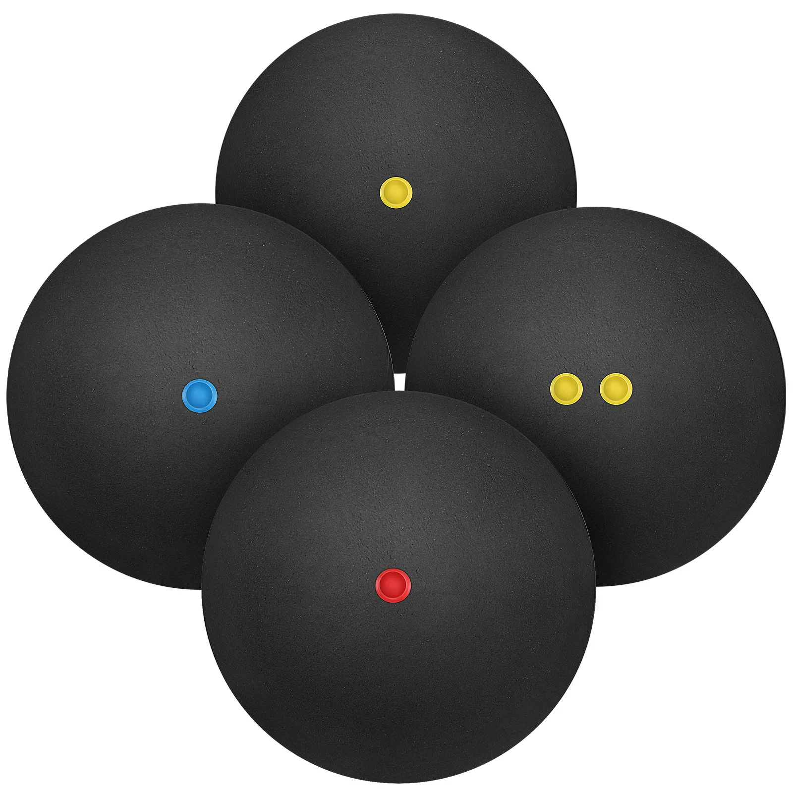 

4Pcs Squash Balls High Bounce Rubber Balls Suitable for Indoor Outdoor Practice Training Sports Equipment Baseball