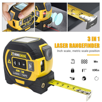 3 in 1 Laser Rangefinder Multifunctional 5m Tape Measure Ruler Infrared 40m Range Finder Meter Building Measurement Tools