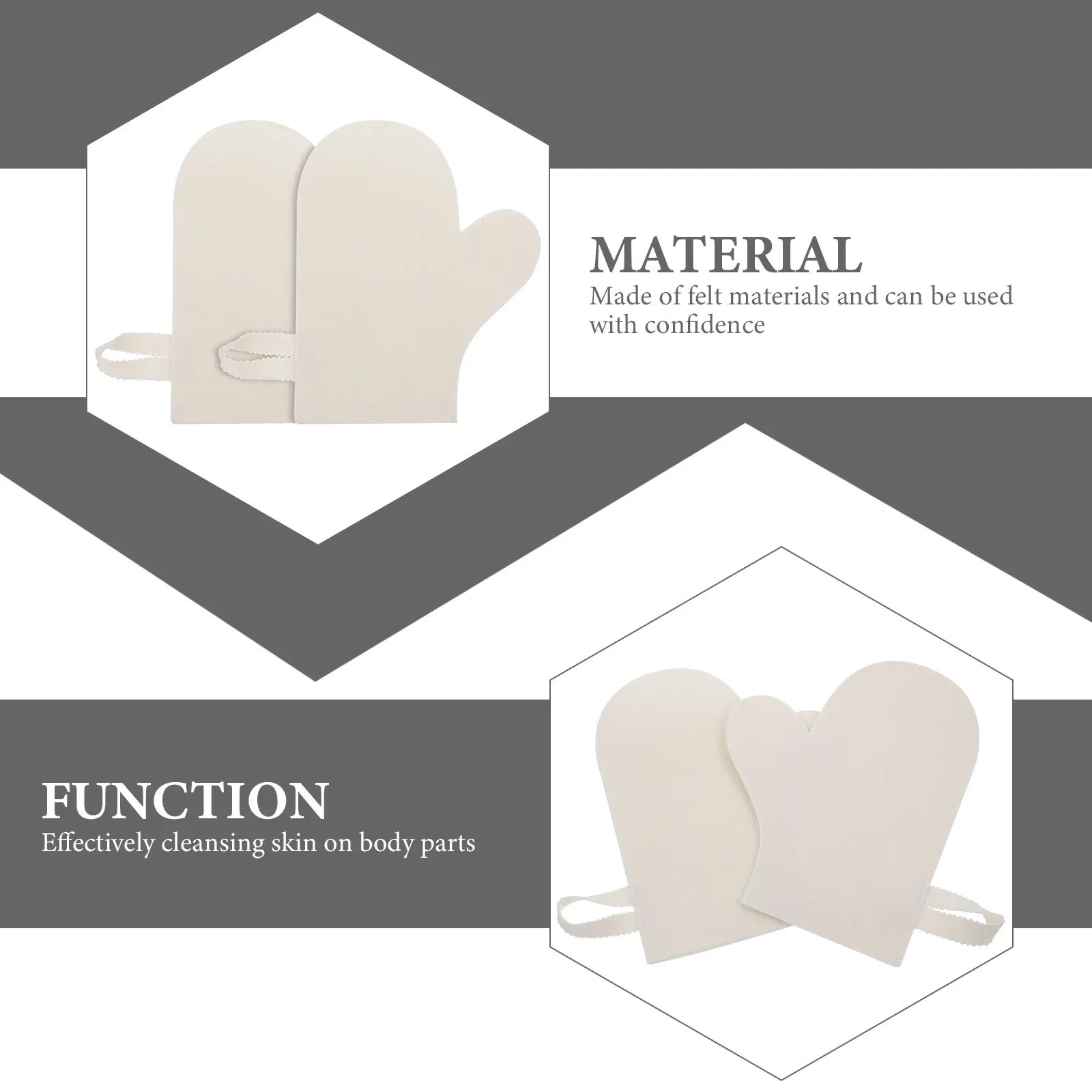 2 قطعة قفازات ساونا مقاومة للحرارة التقشير الجسم الغسيل حمام دش قفازات إزالة الجلد الميت ورأى عدة ورأى أطقم #1