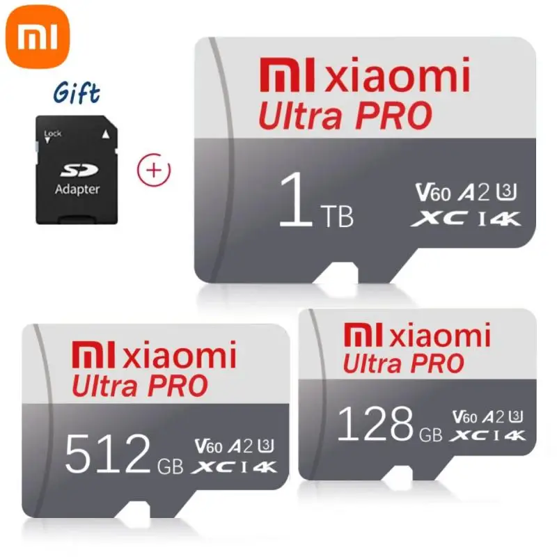 Mijia Xiaomi SD Memory Card 128GB 256GB Micro TF/SD Card 2TB 1TB 512GB classe 10 scheda TF Flash A2 U3 ad alta velocità V60 per fotocamera 4K