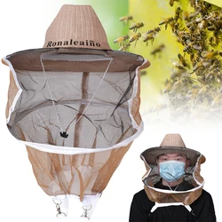 1pcs Beekeeping Hat Beekeeper Net Mosquito Hat Bee Insect Outdoor Bug Mesh Mask Head Protective Cap Beekeeping Tools