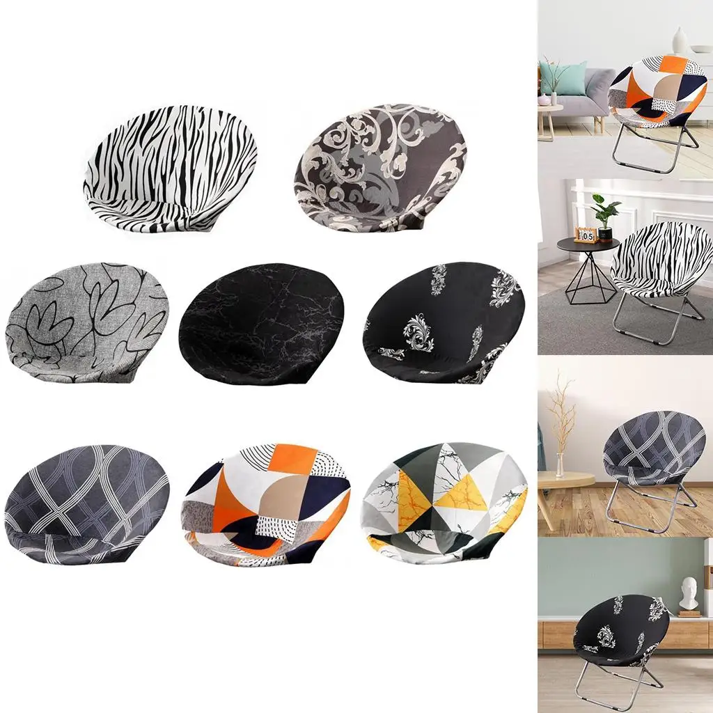 Round Saucer Chair Slipcover,High Stretch Removable Washable Chair Seat