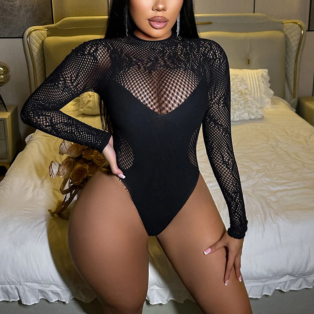 

HOT Sleepwear women sexy lingerie Porno Babydoll BODYSUIT Mesh Body Stocking Catsuit wedding night Teddies Trajes Buttock wrap