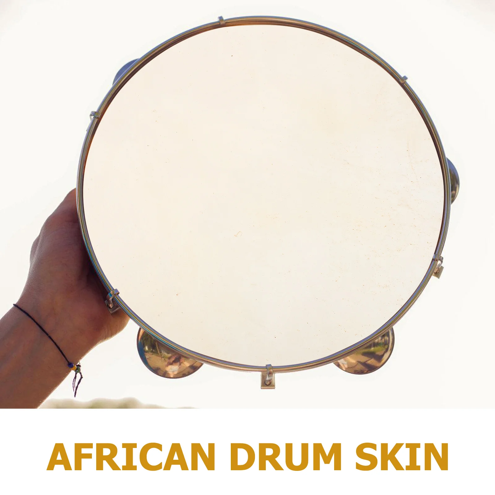

2 Pcs African Drum Case Instruments Supplies Stuff Percussion Skin Parts Sheepskin Hand Replacement Accessories for