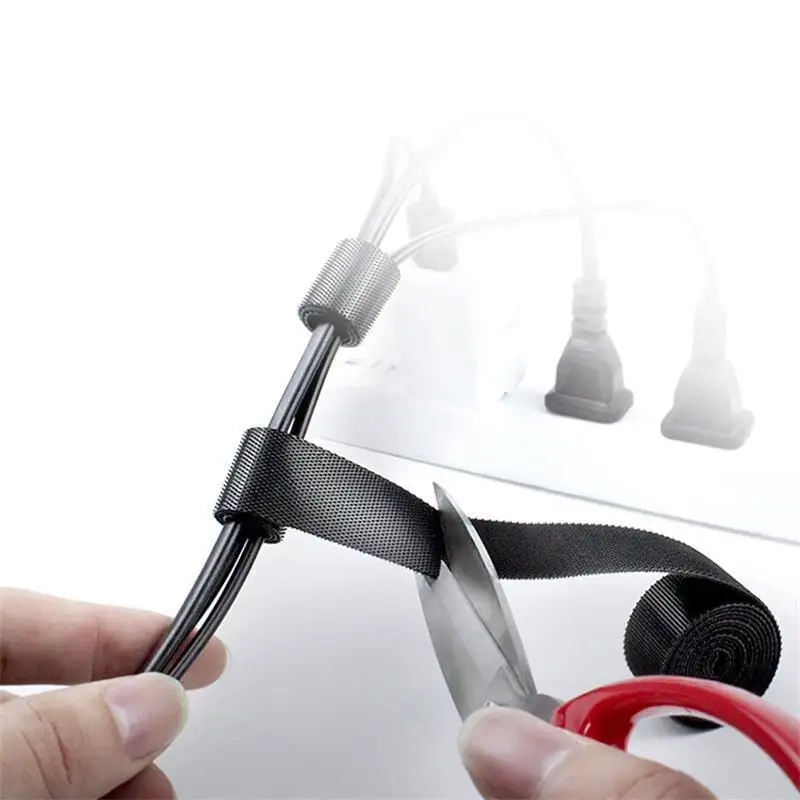 1/2/3/5/10/25M 10mm Cable Organizer Cable Management Tape Earphone Mouse Cord Management Ties Protector For Phone