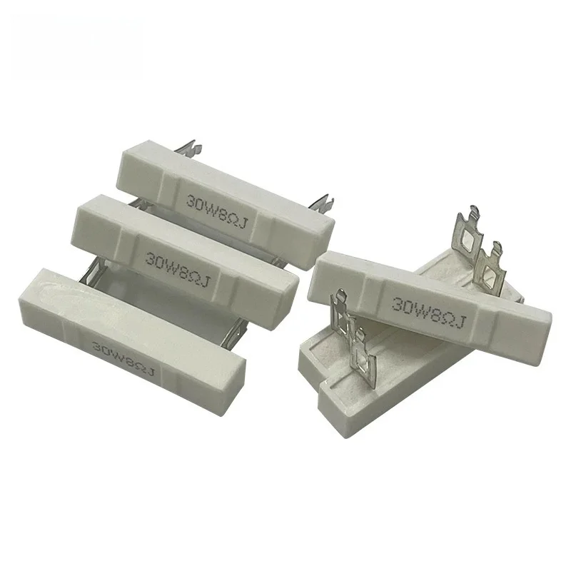 2PCS 30W cement resistance speaker frequency divider 1/2/3/4/5/6/8/10/15/20/30/40/47/50/60 ohms