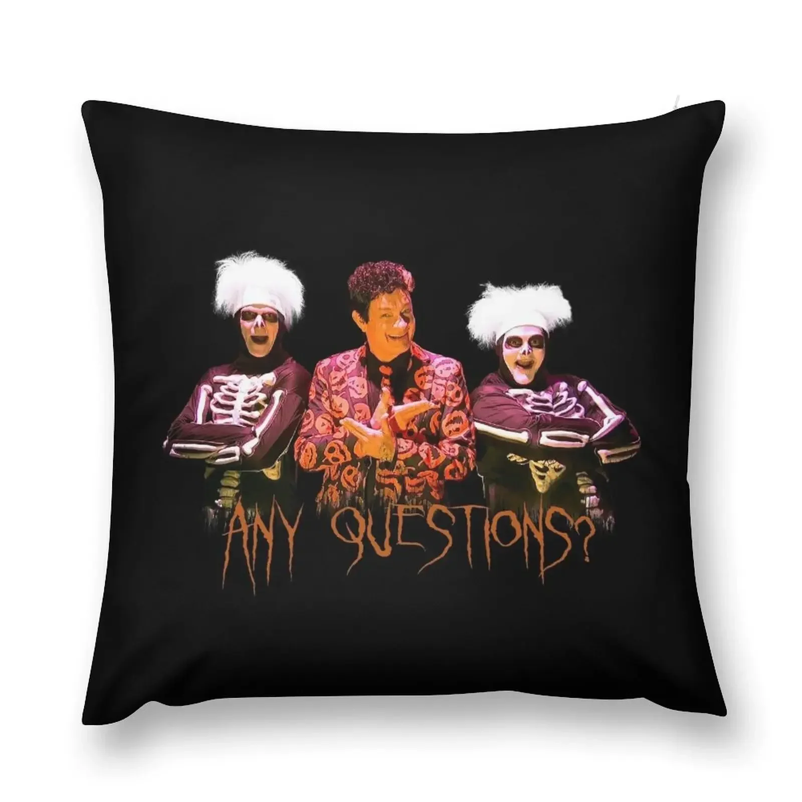 David S. Pumpkins - Any Questions? V - Black BG Throw Pillow Decorative Sofa Cushions Luxury Pillow Cover pillow